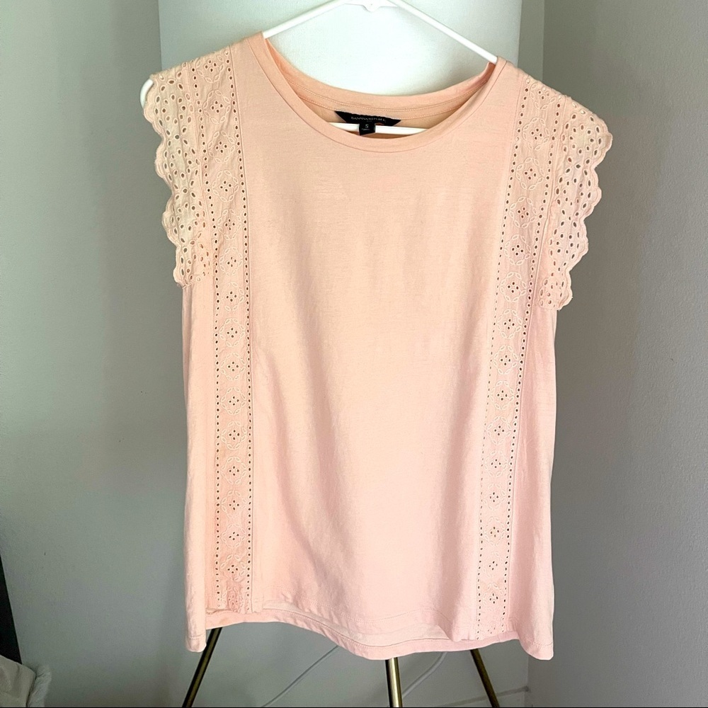 Banana Republic Factory Store Women Pink Sleeveless Blouse